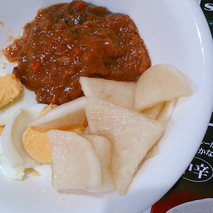 S Bキーマカレーのゆで卵なんちゃって福神漬け大根 レシピ 作り方 By Hideok8 楽天レシピ S Bキーマカレーのゆで卵なんちゃって福神漬け大根 レシピ 作り方 By Hideok8 楽天レシピ